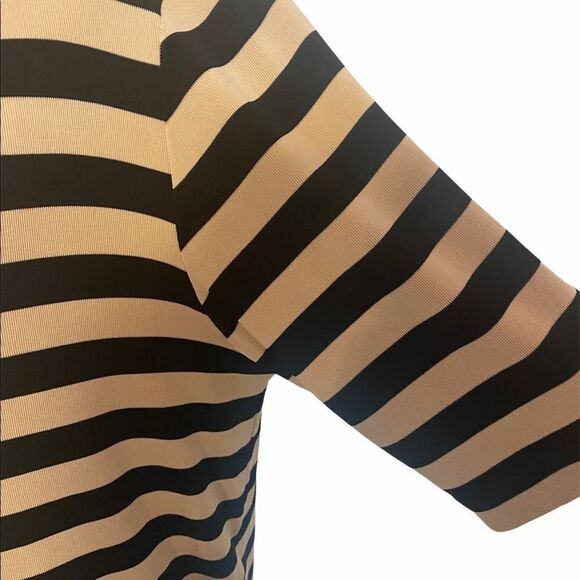 BCBG Max Azria Long Stripped Knit Stretch Top - Picture 3 of 16